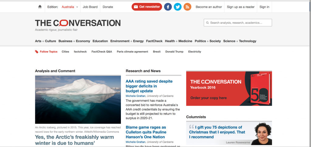 The Conversation AU Front Page