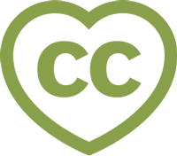 CC heart-shaped logo in green