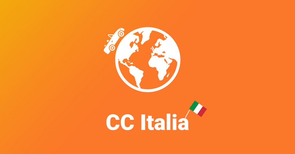 CC Italy flag with globe icon