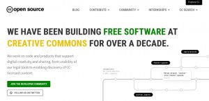 CC Open Source Website screenshot