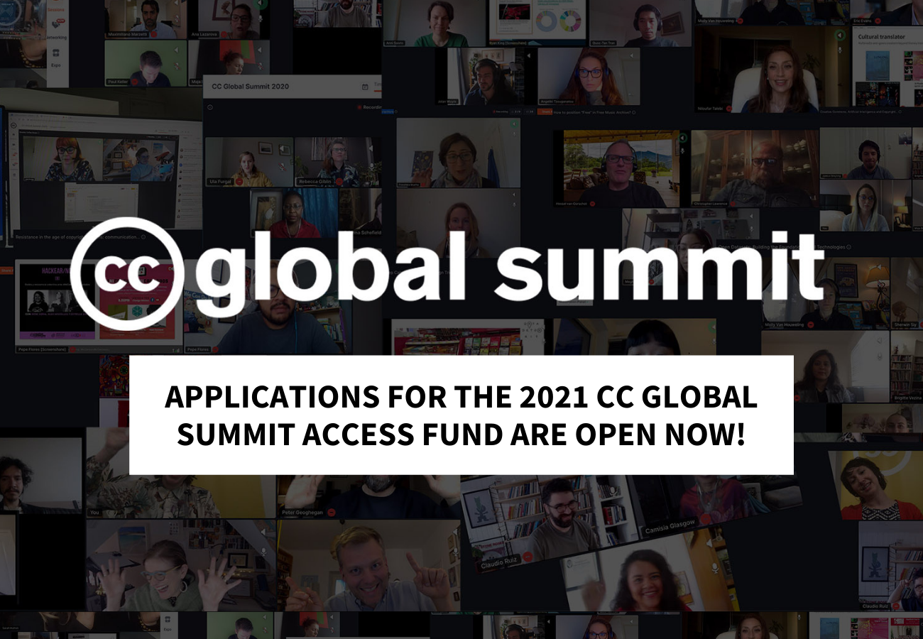 Applications for the 2021 CC Global Summit Access Fund are open now