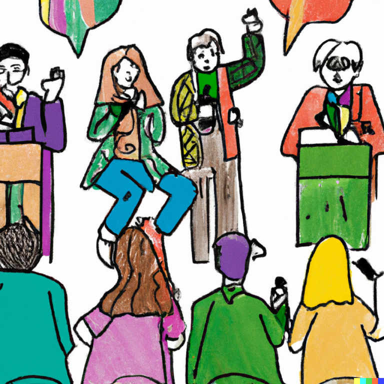 dall-e-2023-06-09-13-01-52-people-attending-a-talk-at-a-conference